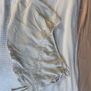 Free people lace silk mini skirt